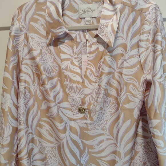 Lilly Pulitzer Shirt Bon Vivants Engineered Size 10 - Picture 1 of 4